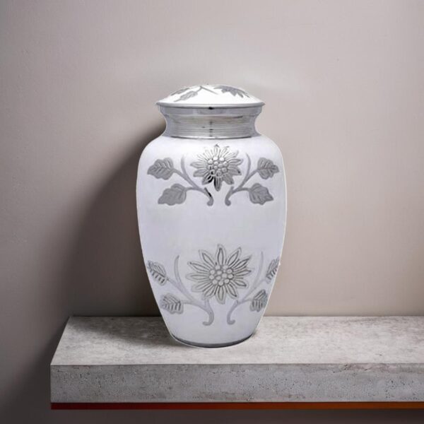 Lovely Sun Flower Engraved Cremation Urn for Male and Female Human Ashes