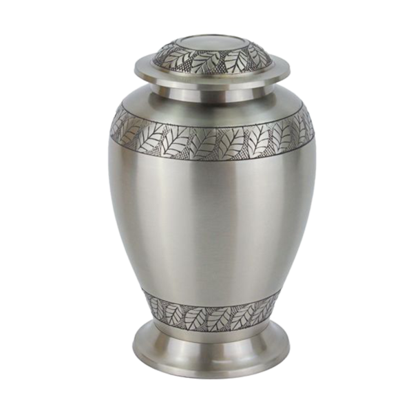 Beautiful Monarch Silver Pewter Cremation Urn for Male and Female Human Ashes Funeral Urn - Image 2