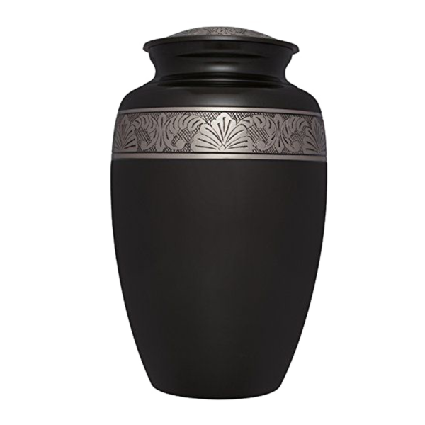 Beautiful Classic Black Cremation Urn for Male and Female Human Ashes Funeral Urn - Image 2