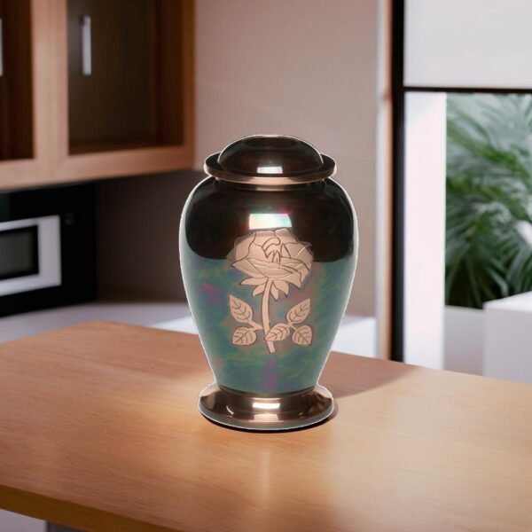 Lovely Monarch Flower Color Cremation Urn for Male and Female Human Ashes Funeral Urn