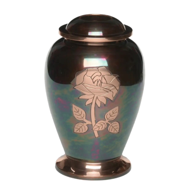 Lovely Monarch Flower Color Cremation Urn for Male and Female Human Ashes Funeral Urn - Image 2