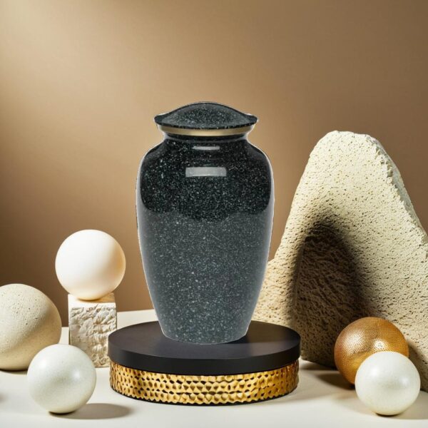 Beautiful Green Color With White Spot Cremation Urn for Male and Female Human Ashes Funeral Urn