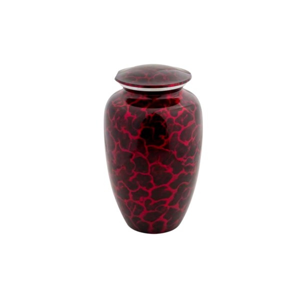 Beautiful Red Fire Cremation Urn for Adult Male and Female Human Ashes Funeral Urn - Image 2